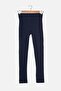 Navy Push-Up Feature Full-Length Knit Sports Leggings TWOAW21TA0030 - 7