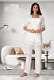 Pink Breastfeeding Featured Maternity Pajamas Set Effortt 6032 - 2