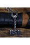 Thor Mjollnir Hammer Warhammer Norse Mythology Odin Nordic 316l Steel Necklace - 2