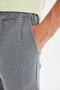 Anthracite Regular/Normal Cut Fleece/Warm-Keeping Sweatpants Tmnaw21Ea0264 - 5
