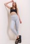 Women's Gray High Waist Disco Leggings ALC-X6890 - 3