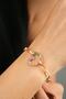 Women's Colorful Stone Detailed Star Model Chain Bracelet