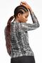 Transparent Leopard Patterned Women's Blouse - Black - 3