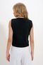 Women's Black Crew Neck Gold Button Detailed Knitwear Vest Alc-X12682 - 6
