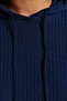 Navy Blue Hooded Collar Relaxed Fit Knitted Camisole Plus Size Bottom-Top Set Tbbaw23Cp00016 - 2