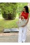 Hand Bag Beach Bag Shoulder Bag Jute Straw Look - 3