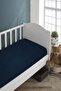 Baby-Child Organic Cotton Elastic Combed Cotton Bed Sheet 60X120 - 70X140 Compatible Navy Blue