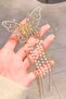 BUTTERFLY FULL STONE PEARL CHAIN DANGER LATCH BUCKLE - 4