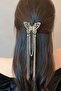 BUTTERFLY FULL STONE PEARL CHAIN DANGER LATCH BUCKLE - 5