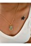 45 Cm Tarot Sun Necklace - Steel, Gold Acr9331