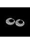 Ethnic Patterned Striped Hoop Vintage Tarnish-Free & Rust-Proof 316L Steel Earrings