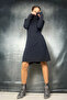 High Neck A-Line Lycra Viscose Dress - 2