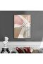 Hari̇kabi̇rev | Cream-Pink-White Abstract Patterned Model 1 | Framed Tempered Glass Table Single Vertical