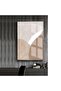 Hari̇kabi̇rev | Beige-Cream-Grey Abstract Model 1 | Framed Tempered Glass Table Single Vertical