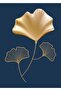 Hari̇kabi̇rev | Blue-Gold Leaf Combination 01 | Framed Glass Table 2 Pieces Vertical - 2
