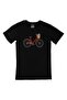 Black T-Shirt with Adalar Bicycle Pocket Logo Design