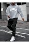 Los Angeles California Printed Top and Bottom Tracksuit Set Oversize Hooded