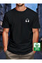 Crew Neck Oversize Music Printed T-Shirt - 2