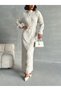 Women's Heart Print Embossed Maxi Length Knitwear Dress