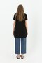 Women's Crew Neck Short Sleeve Front Chiffon Detailed Undershirt Tunic 10271 - 5