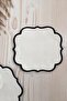 6 White Cocktail Napkins - 5