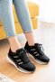 Women's Sneaker Sports Shoes 2466 Black White - 2