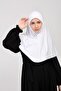وشاح عملي مع حجاب - حجاب - سوفليه عمامة جاهزة باللون الأبيض - 3