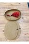 Jute Straw American Serving Oval Platter and Basket Set of 3 - 2