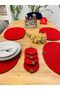 Jute Straw American Style Oval Serving Tray and Cup Holder Set of 8 - 3