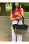 Hand Bag Beach Bag Shoulder Bag Jute Straw Look - 4