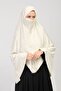 وشاح عملي مقاس قياسي مع حجاب 5xl كريمي - 5