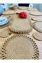 14-Piece Jute Straw Placemat Set - Runner, Basket and Cup Holder - 3