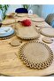 14-Piece Jute Straw Placemat Set - Runner, Basket and Cup Holder - 2