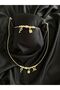 Zircon Stone Key Lock Necklace Bracelet Set