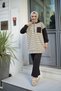 Women's Hijab Clothing Tunic Suit with Hood and Front Half Zipper Stripes 2 Thread Pantalon - 6