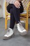 Women's Thick Sole Casual Shoes with Laces and Zipper - 3
