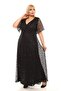 Women's Black Sequined Evening Dress