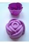 Bybirgül Lilac - Purple 12 Pieces Silicone Mini Rose Cake Mold, Muffin Mold 12 Pieces - 3
