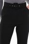 Cedy Women's Black High Waist Woven Trousers - Pleated and Ankle Length, C3008 - 6