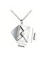 Steel Envelope Necklace with Opening Lid Necklace with Name Written Does Not Tarnish - 7