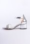 Stone Detailed Double Band Classic Children's Heeled Shoes - 4