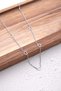 Steel Heart Slim Classic Chain Necklace Slim Force Heart Chain 1mm Elegant Minimal - 2
