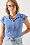Women's Cobalt blue Ecru Bottom Snap Body 20246105 - 4