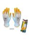 Pn7 Yellow White Nitrile Work Gloves Size 10 at Wholesale Price - 6 Pairs - 2
