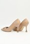 ® |   Pc-54025 Women's Beige Heeled Shoes - 3