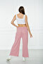 Pink-Grey 2 Pieces Comfortable Ribbed Pajama Bottoms, 2-Piece Comfortable Pajama Bottoms, Comfortable Pajamas, Pajama Bottoms - 8