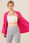 5862 Knitted Kimono - Fuchsia - 3