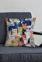 Premium Thai Feather Woven Fabric with Cat Double Sided Throw Pillow Pillowcase Krl1120
