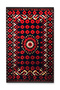 Black Red Ethnic Motif Detailed Antique Design Series Modern Decorative Carpet Ancient178 - 2