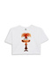 Reverse Face Printed Crop Tshirt - 2